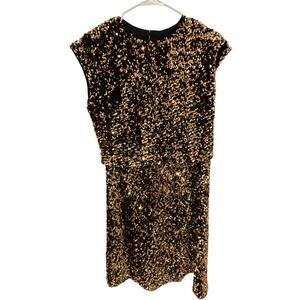 NWT Banana Republic‎ 2PC GOLD Women Sequin Skirt & Top Size S